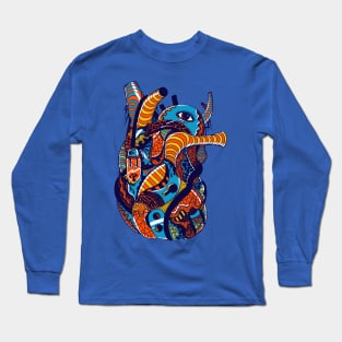 Orange Blue Light Heart Long Sleeve T-Shirt